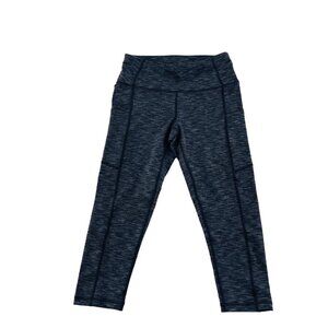 Ewedoos Womens High-Waisted Yoga Leggings Small Black Heather 87% Polyester & 13